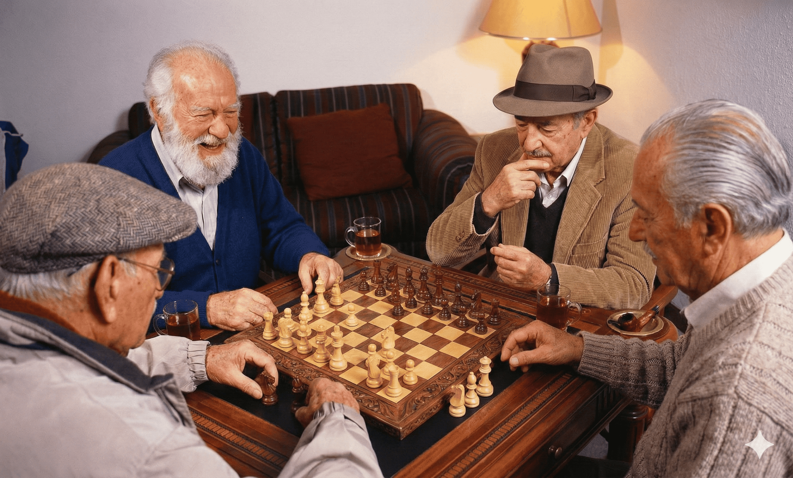 Descansa en una casa de retiro